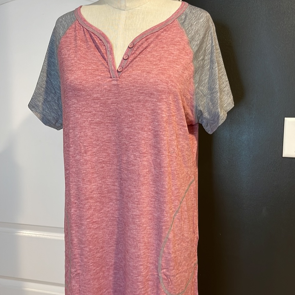 Grey and pink v neck night dress 📦 (XL -58) - Picture 9 of 15